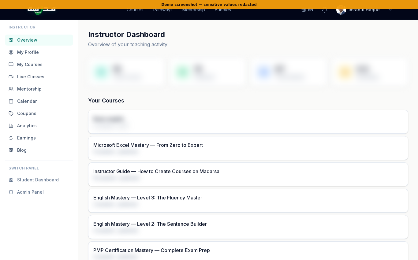 Instructor Dashboard