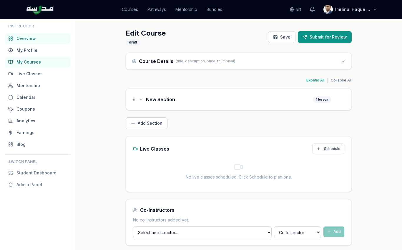 Course editor
