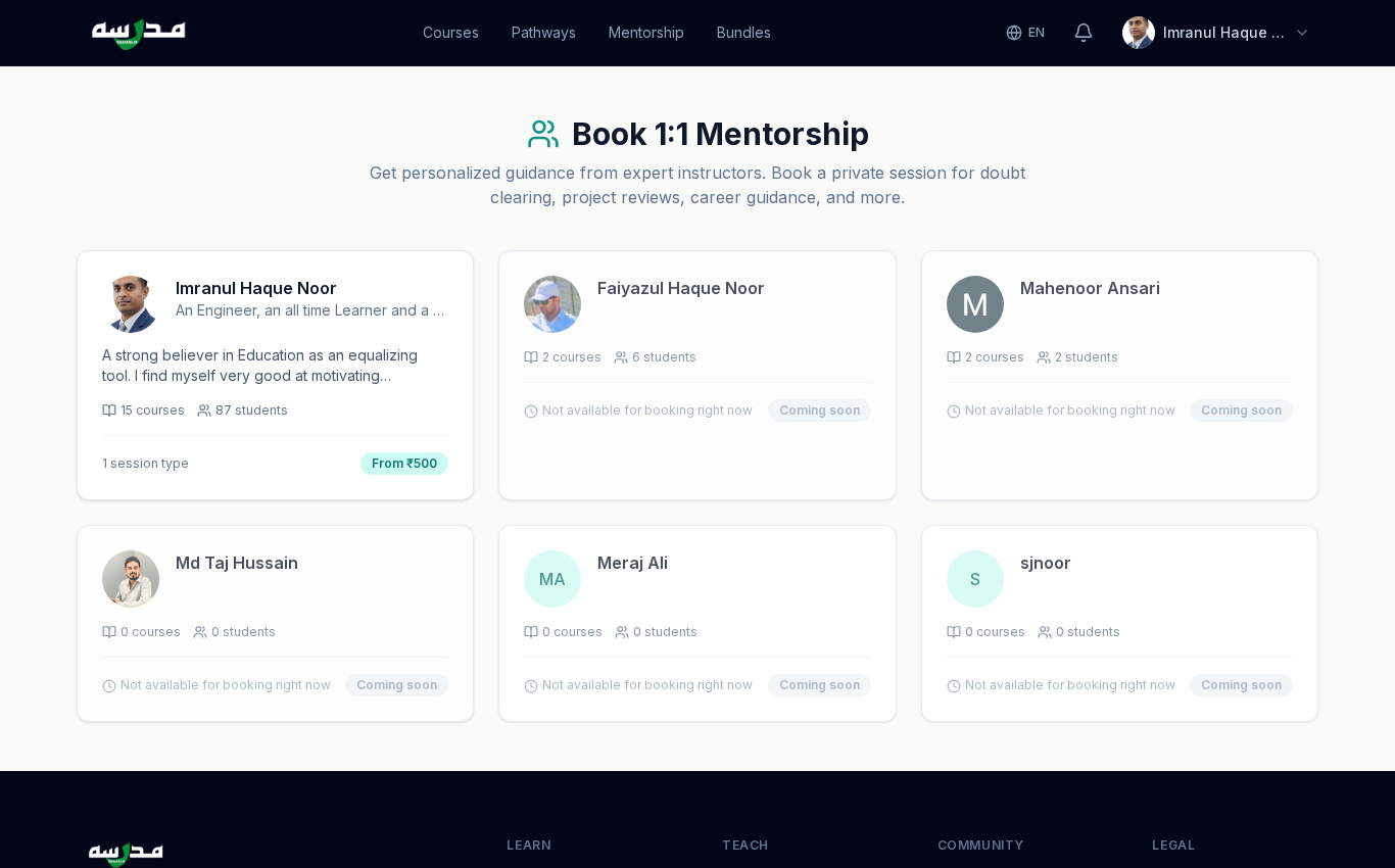 Public mentors directory